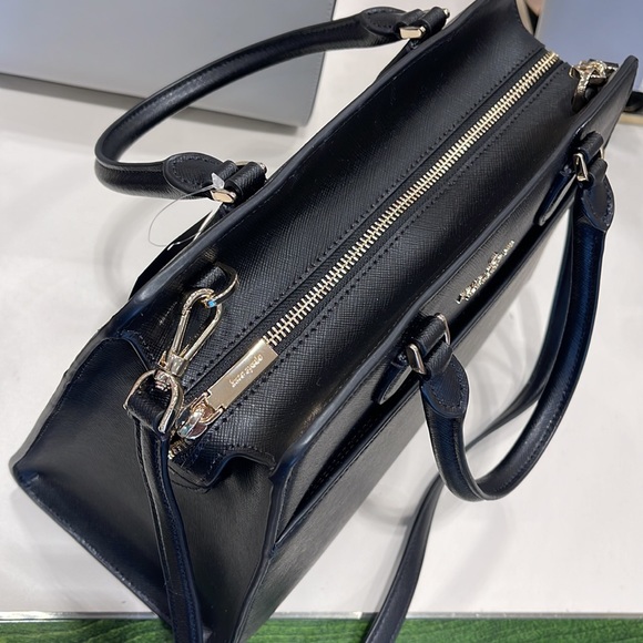 Kate Spade Madison Safiano Leather Medium Satchel Handbag 
COLOR: Black 

NWT - Picture 6 of 16